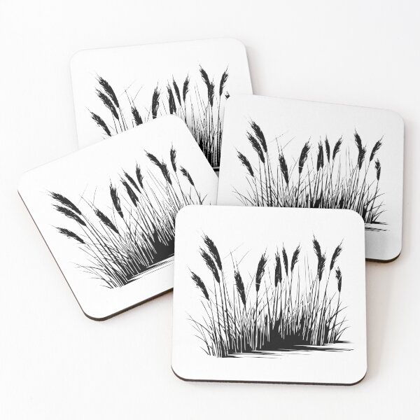 Item preview, Reed Cane Bulrush Marsh Plant Grass Water Wetland Thatch  designed and sold by inkoutninja.