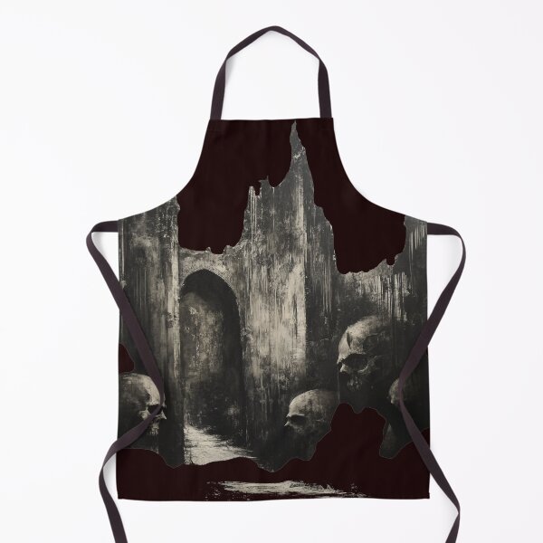 Item preview, Gothic ruins with skulls designed and sold by Majorprint.