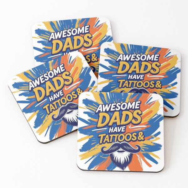 Item preview,  Awesome Dads Tattoos & Beards Father's Day Gift designed and sold by wellie-chic.