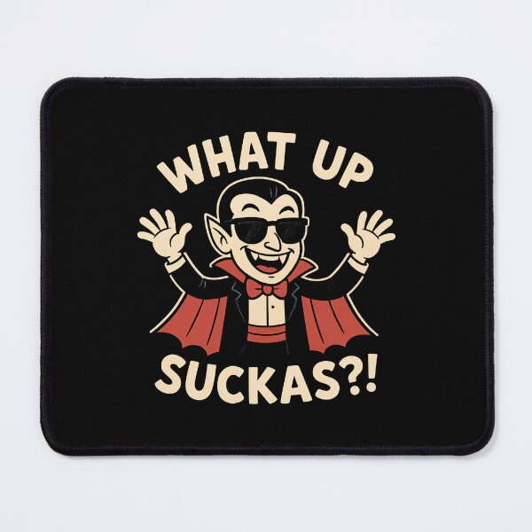 Item preview, What Up Suckas?! – Funny Vampire Cartoon Design for Horror & Halloween Lovers designed and sold by Shirt-Face.