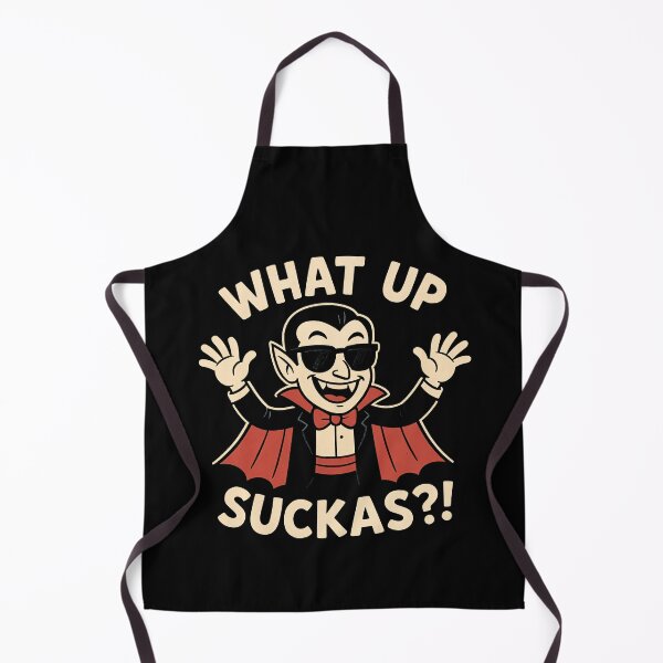 Item preview, What Up Suckas?! – Funny Vampire Cartoon Design for Horror & Halloween Lovers designed and sold by Shirt-Face.