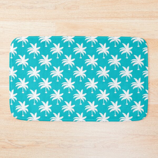 Item preview, Groups of palm trees against a blue background designed and sold by colorofmagic.
