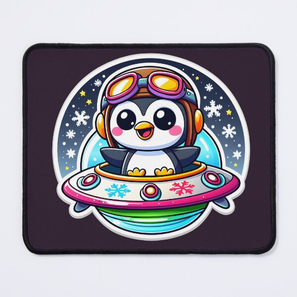 Item preview, UFO Cute Penguin designed and sold by ArtistEmbrace.