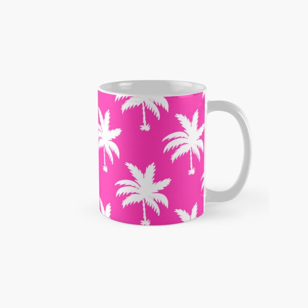 Item preview, Groups of palm trees against a pink background designed and sold by colorofmagic.