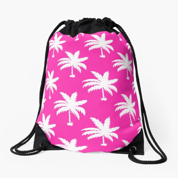Item preview, Groups of palm trees against a pink background designed and sold by colorofmagic.