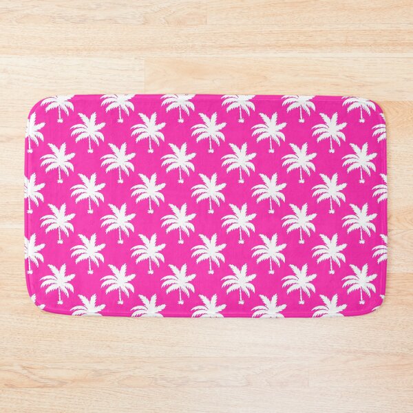 Item preview, Groups of palm trees against a pink background designed and sold by colorofmagic.