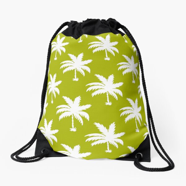 Item preview, White palm trees against a green background designed and sold by colorofmagic.