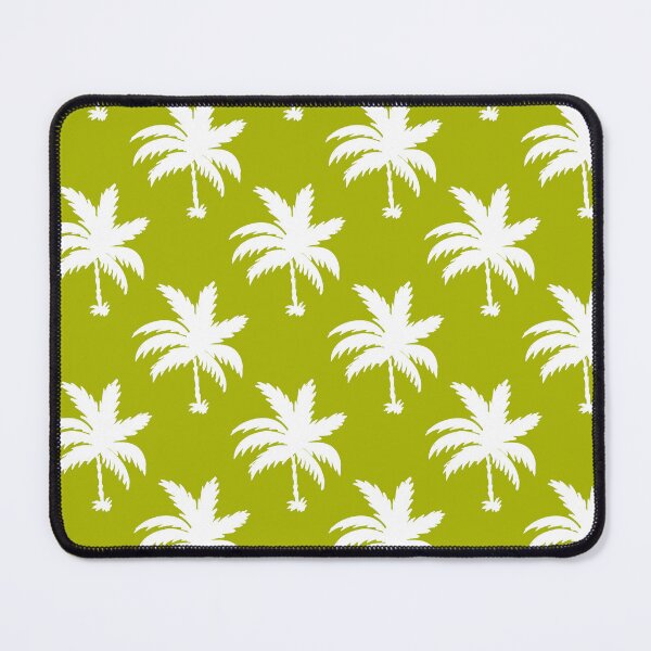 Item preview, White palm trees against a green background designed and sold by colorofmagic.