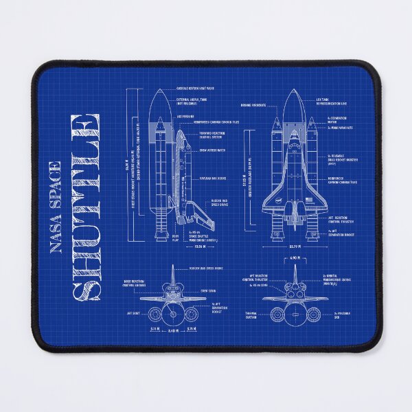 Item preview, NASA Space Shuttle (Vertical Blueprint) designed and sold by BGALAXY.