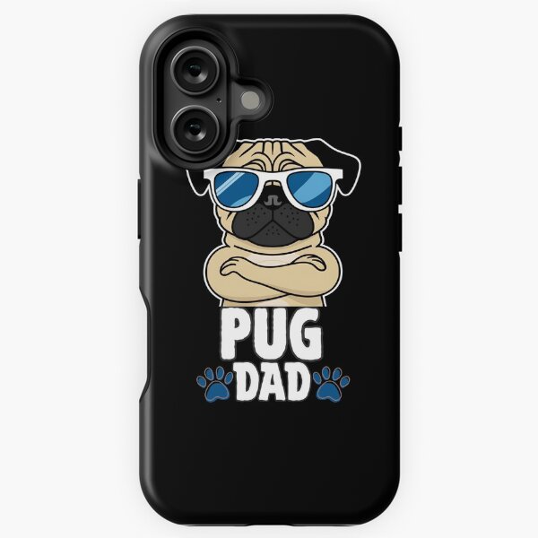 Vista previa del artículo con la obra «Papá Pug: encantador, cómico y lleno de descaro», diseñado y vendido por GoodyPaws.