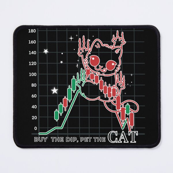 Item preview, Buy the Dip, Pet the Cat – Candlestick Chart Cat Design designed and sold by BGMeYou.