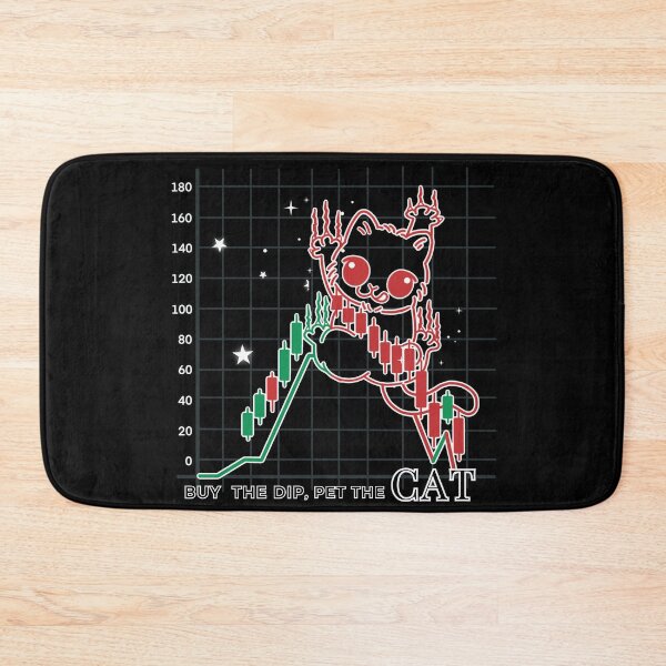 Item preview, Buy the Dip, Pet the Cat – Candlestick Chart Cat Design designed and sold by BGMeYou.