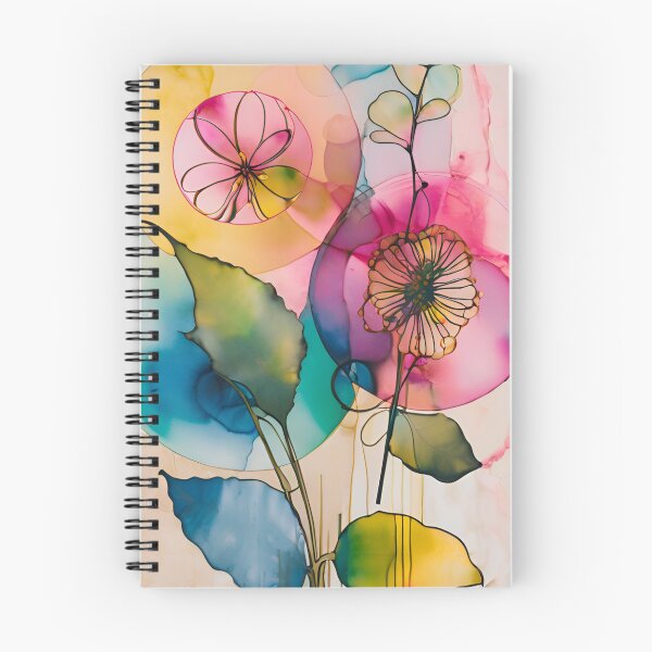 Item preview, Colorful flower texture,  pink blue yellow pattern, leaf pattern, pink stone, abstracitive designed and sold by KolorellaS.