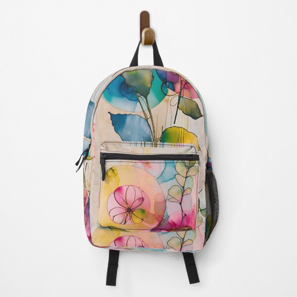 Item preview, Colorful flower texture,  pink blue yellow pattern, leaf pattern, pink stone, abstracitive designed and sold by KolorellaS.