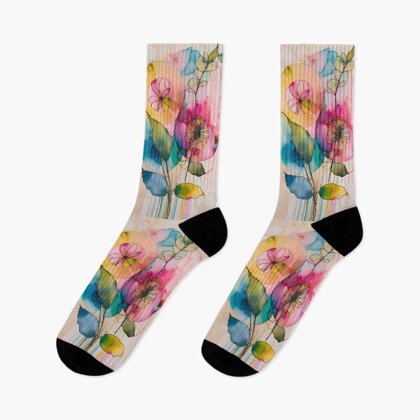 Item preview, Colorful flower texture,  pink blue yellow pattern, leaf pattern, pink stone, abstracitive designed and sold by KolorellaS.