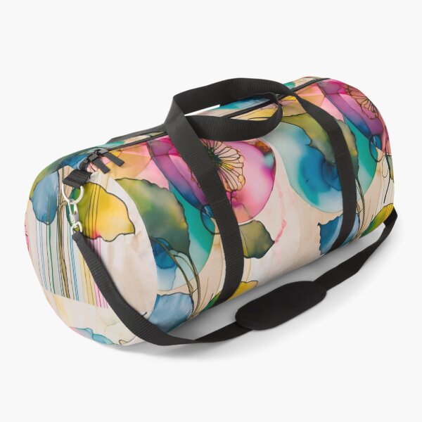 Item preview, Colorful flower texture, pink blue yellow pattern, leaf pattern, pink stone, abstracitive designed and sold by KolorellaS.