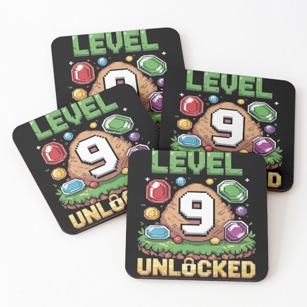 Item preview, Birthday Boy Level 9 Unlocked 9th Birthday Game Pixel designed and sold by Nekusa.
