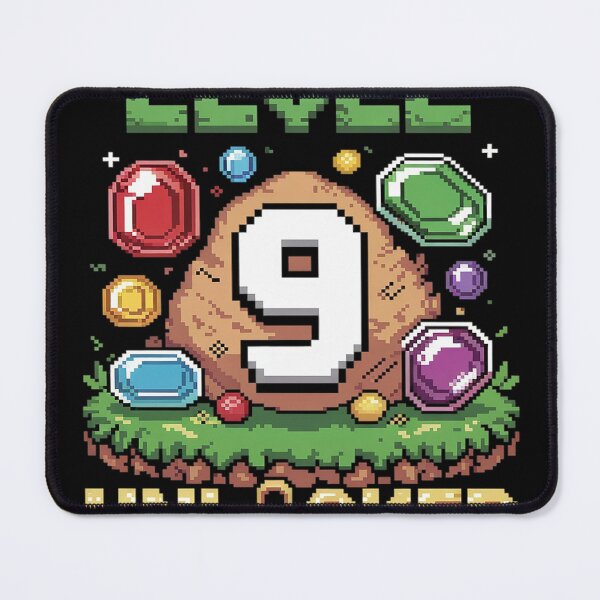 Item preview, Birthday Boy Level 9 Unlocked 9th Birthday Game Pixel designed and sold by Nekusa.