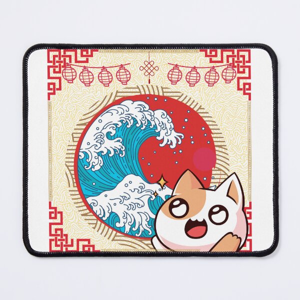 Item preview, Kawaii Tsunami Cat designed and sold by LivingRoomZoo.