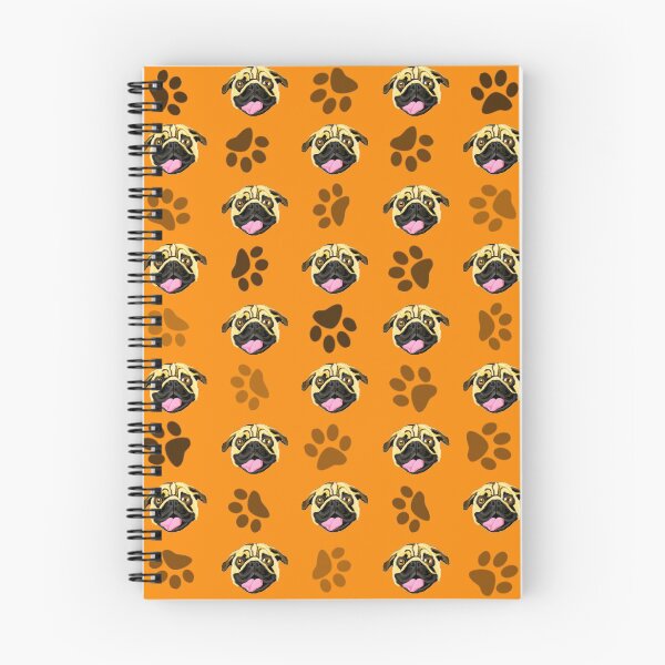 Item preview, Pugs Print Orange Pattern designed and sold by jaggerstudios.