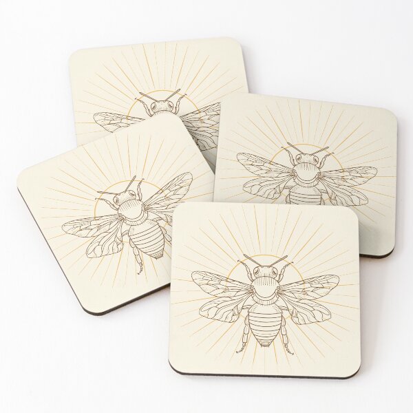 Item preview, Queen Bee in Sun, Nature-inspired design designed and sold by Line-Creations.