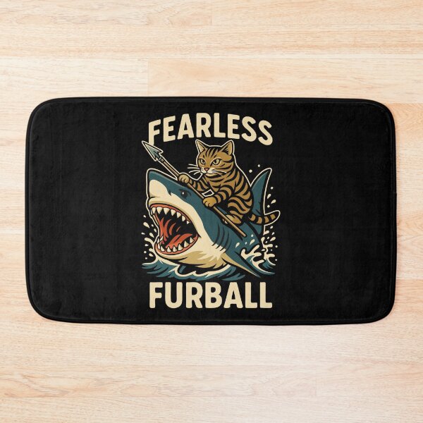 Item preview, Cat Warrior Riding Shark Fearless Furball designed and sold by Blok45.