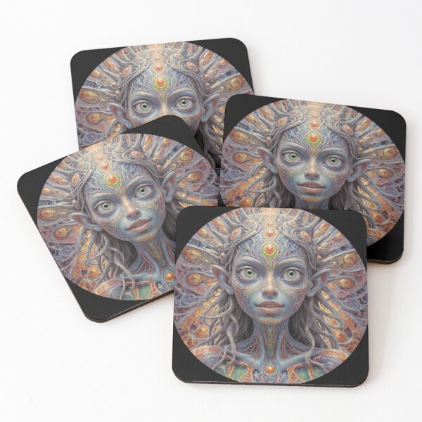 Item preview, Gardien Elves -Trippy Alien Artworks - LSD - Psychadelics - Trip - Trance - 28 designed and sold by SentientGallery.