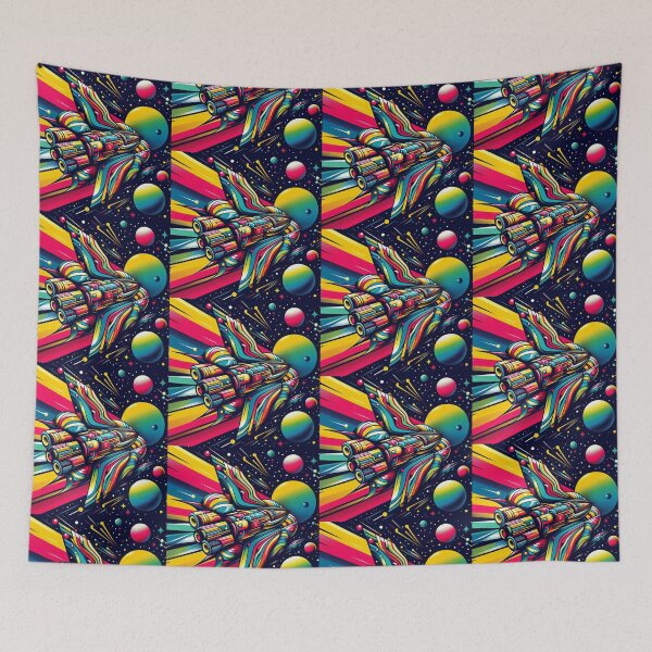 Item preview, colorful spaceship designed and sold by Dogandesighn.