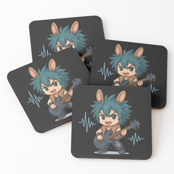 Item preview, Bass Bunny Slayer Chibi | Wild Anime Guitarist | Cute Furry Rocker with Bunny Ears designed and sold by ColorSplash123.