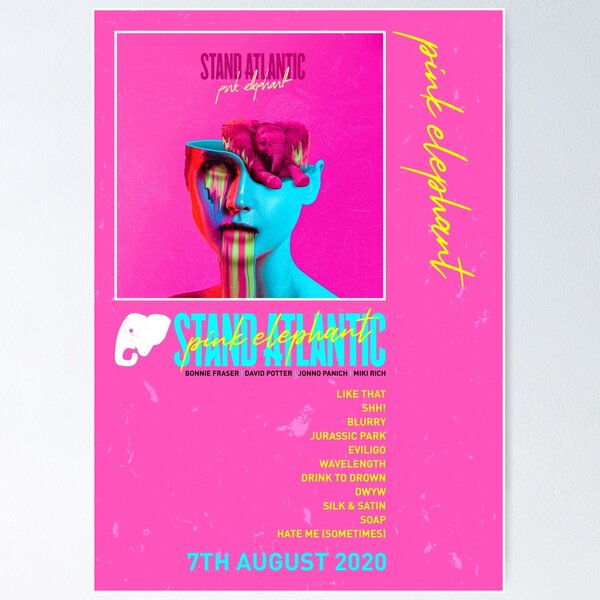 Item preview, Stand Atlantic - Pink Elephant Album Artwork designed and sold by Jackbradley.