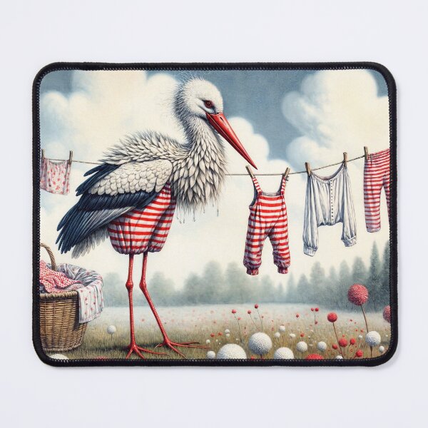 Item preview, Stork Doing the Washing designed and sold by M-Y-A-R-T-.
