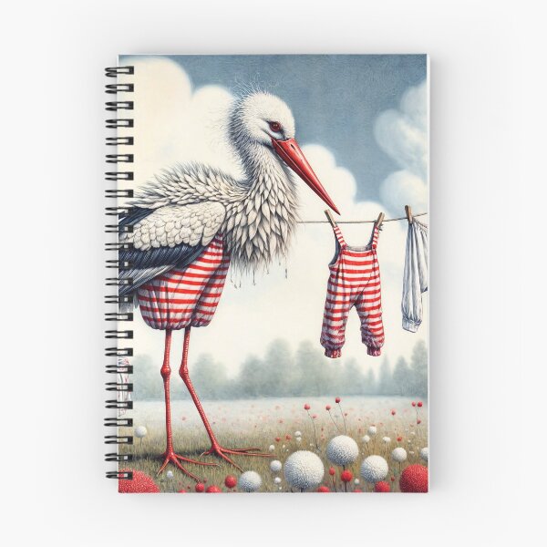 Item preview, Stork Doing the Washing designed and sold by m-y-A-I-A-R-T-.