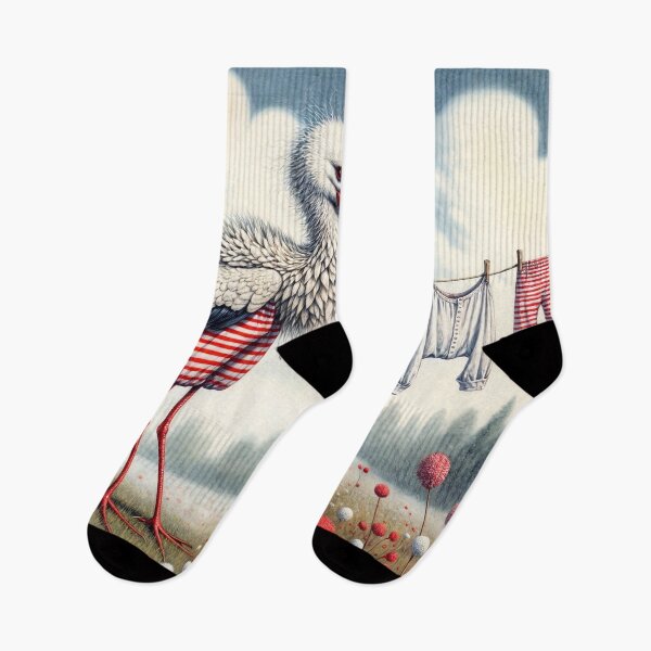 Item preview, Stork Doing the Washing designed and sold by M-Y-A-R-T-.