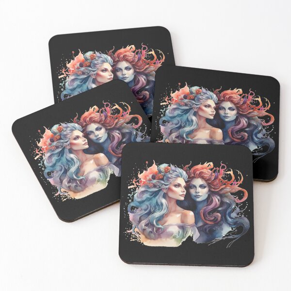 Item preview, two witches as watercolor designed and sold by Rose Design & Photos.