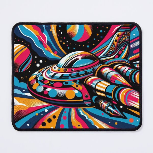 Item preview, colorful spaceship designed and sold by Dogandesighn.