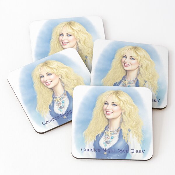 Item preview, Candice Night 'Sea Glass' Portrait designed and sold by Tracey Warren Art.