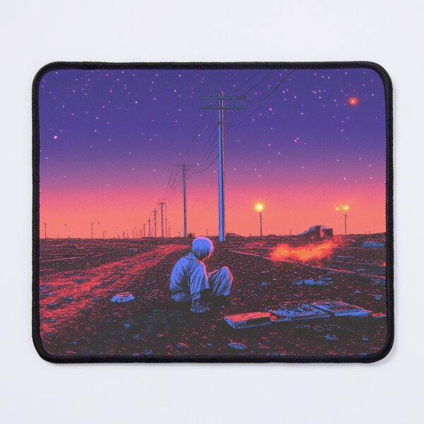 Item preview, Sad Lofi Anime Boy Nostalgic Sunset designed and sold by V-Fantasy.