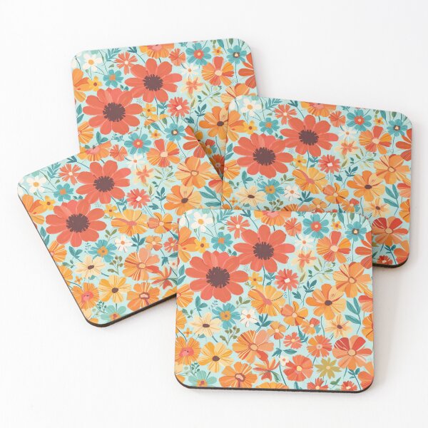 Item preview, Trendy Retro Flowers designed and sold by CoolPixels.
