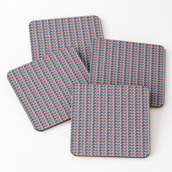 Item preview, Leaf Woven Pattern in Pink, Green and Blue designed and sold by Akpalette.