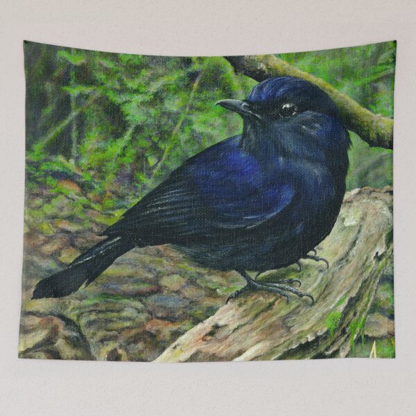 Item preview, Blue Bird (Myiomela leucura or White-tailed Robin) designed and sold by Anna Ratkevich.