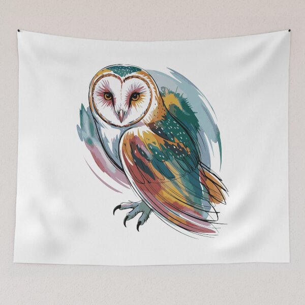 Item preview, Barn Owl Abstract designed and sold by Angry Swan Designs.