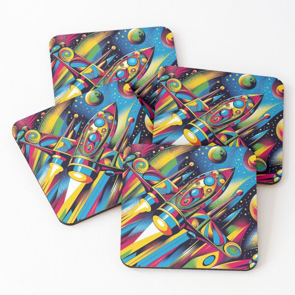 Item preview, colorful spaceship designed and sold by Dogandesighn.