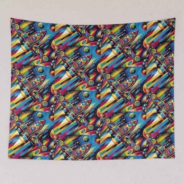 Item preview, colorful spaceship designed and sold by Dogandesighn.