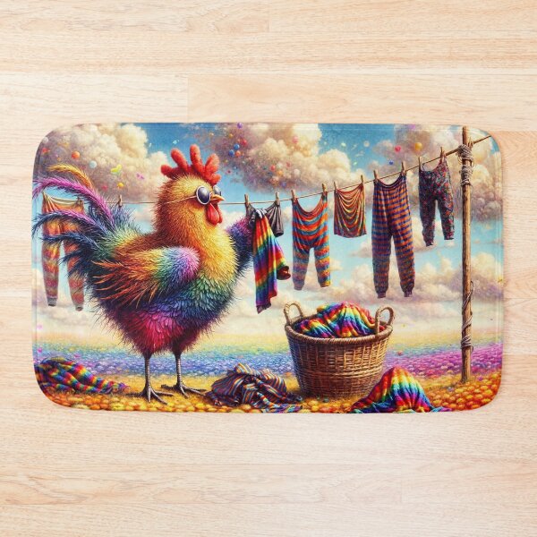 Item preview, Hen Doing the Washing designed and sold by M-Y-A-R-T-.