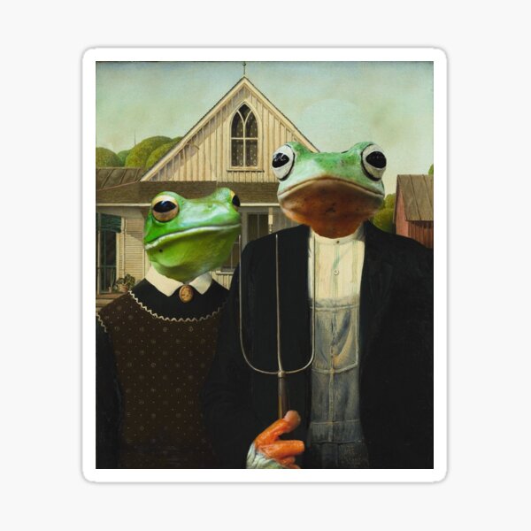Item preview, American (frog) Gothic designed and sold by LuluLaBlanche.