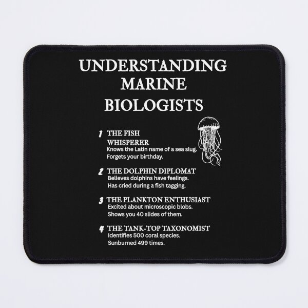 Item preview, Understanding Marine Biologists – Funny Ocean Life Definitions – Black designed and sold by PsyFlow35.