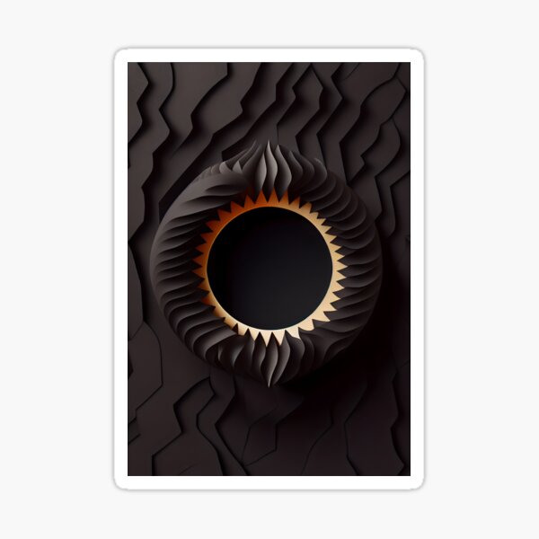 Item preview, Celestial Shadow: Abstract Eclipse Art designed and sold by ShadowAndSlate.
