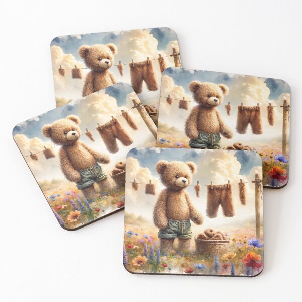 Item preview, Teddy Doing the Washing designed and sold by M-Y-A-R-T-.