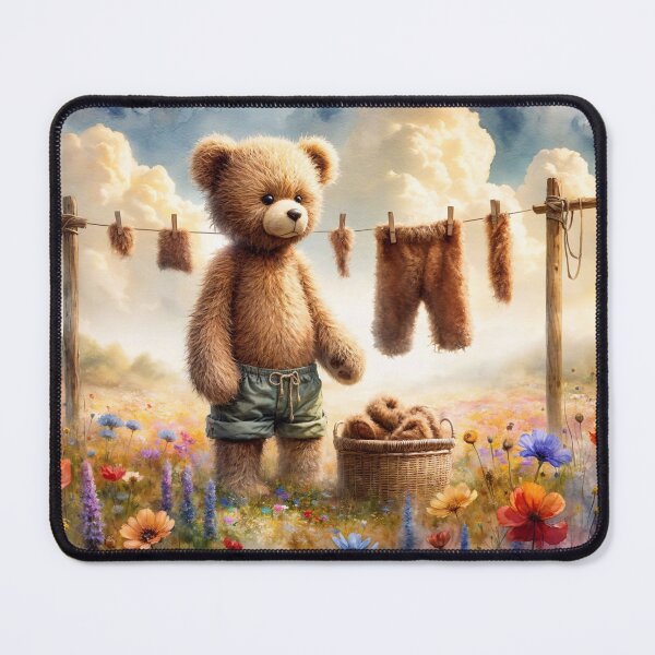 Item preview, Teddy Doing the Washing designed and sold by M-Y-A-R-T-.