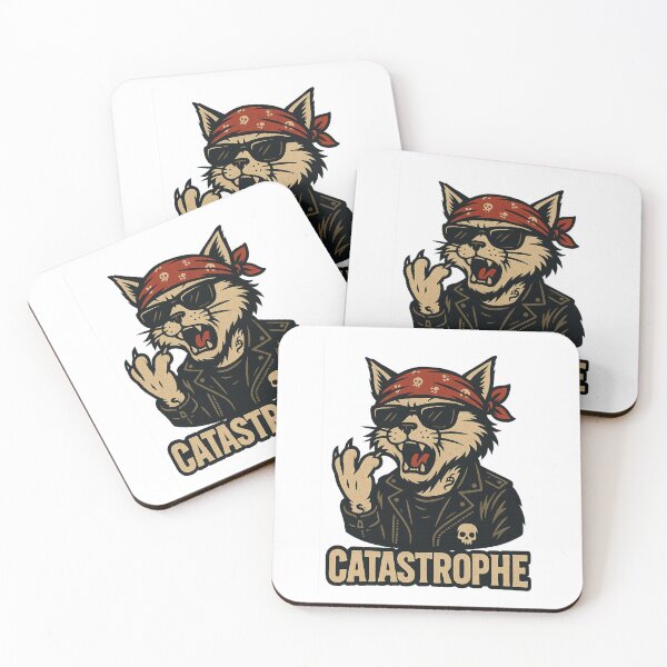 Item preview, Catastrophe – Rebel Biker Cat designed and sold by pecussoul.